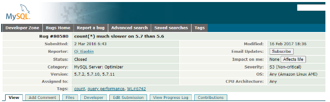 MySQL5.7执行count(*)比MySQL5.6执行更慢